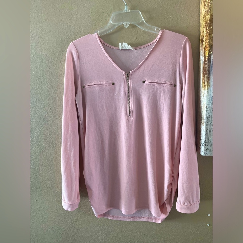 Sweet Wanderer pink maternity top with stretch size small